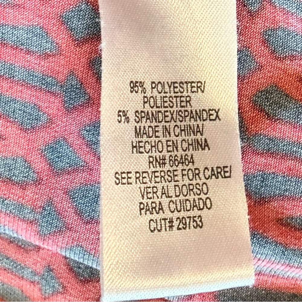 Sandra Darren Red Black Patterned Wrap Dress Size… - image 6